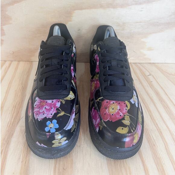 Nike - Air Force 1 Low Floral - Sneakers - Black - Women's - 8.5 - AO1017-002 - Picture 2 of 9